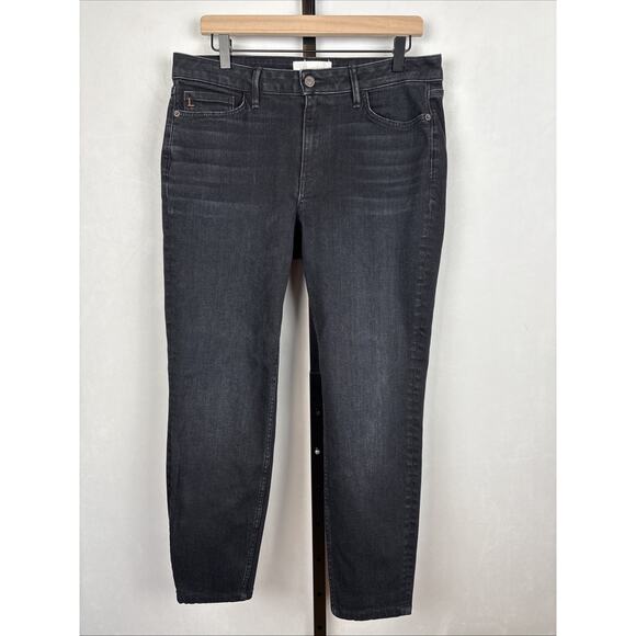 Lafayette 148 Mercer Skinny Jeans Women's 31 Washed Onyx Black Stretch Ankle - Picture 2 of 13